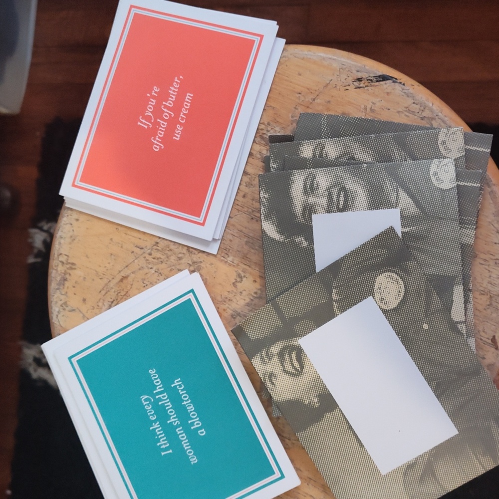 Seven blank thank you cards and envelopes